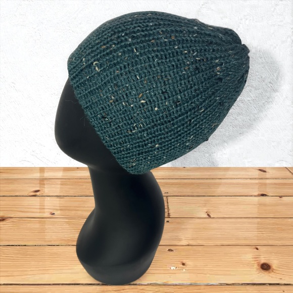 Handmade Alpaca Tweed Knit Beanie Handcrafted Unisex Hat Loch Ness - Picture 8 of 10